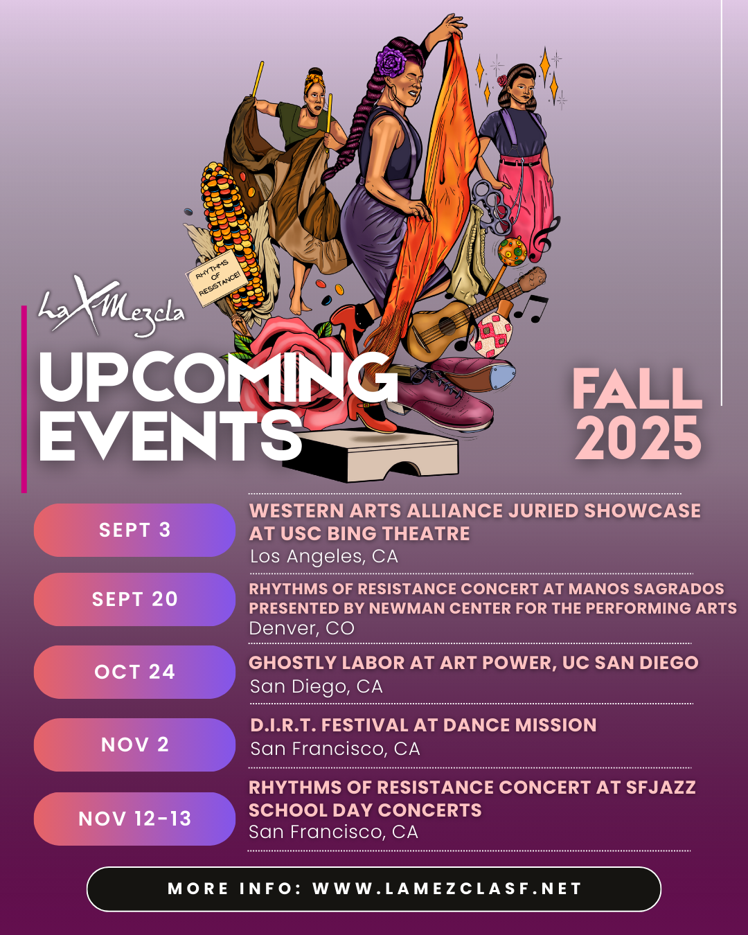 La Mezcla Upcoming Events: Fall 2025