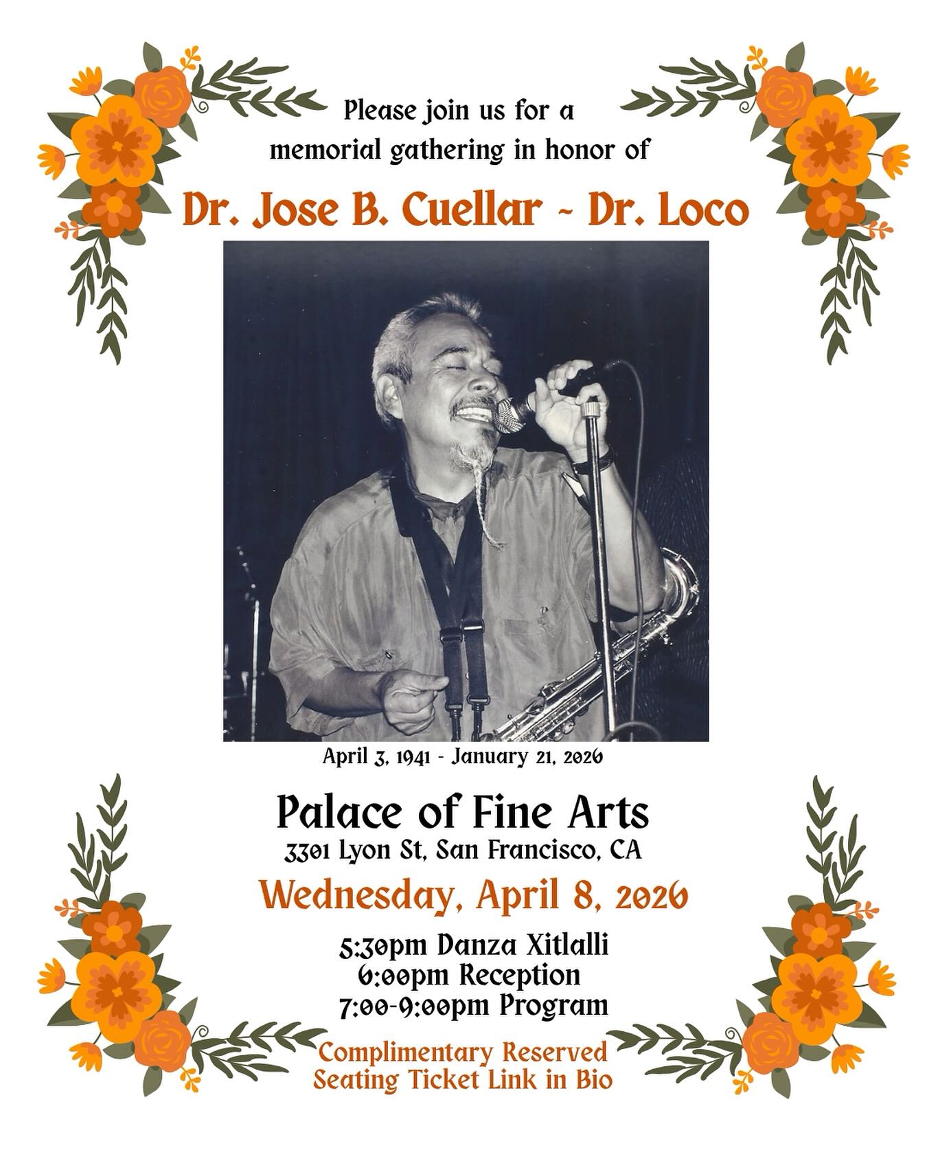 Memorial Concert for Dr. Loco in San Francisco